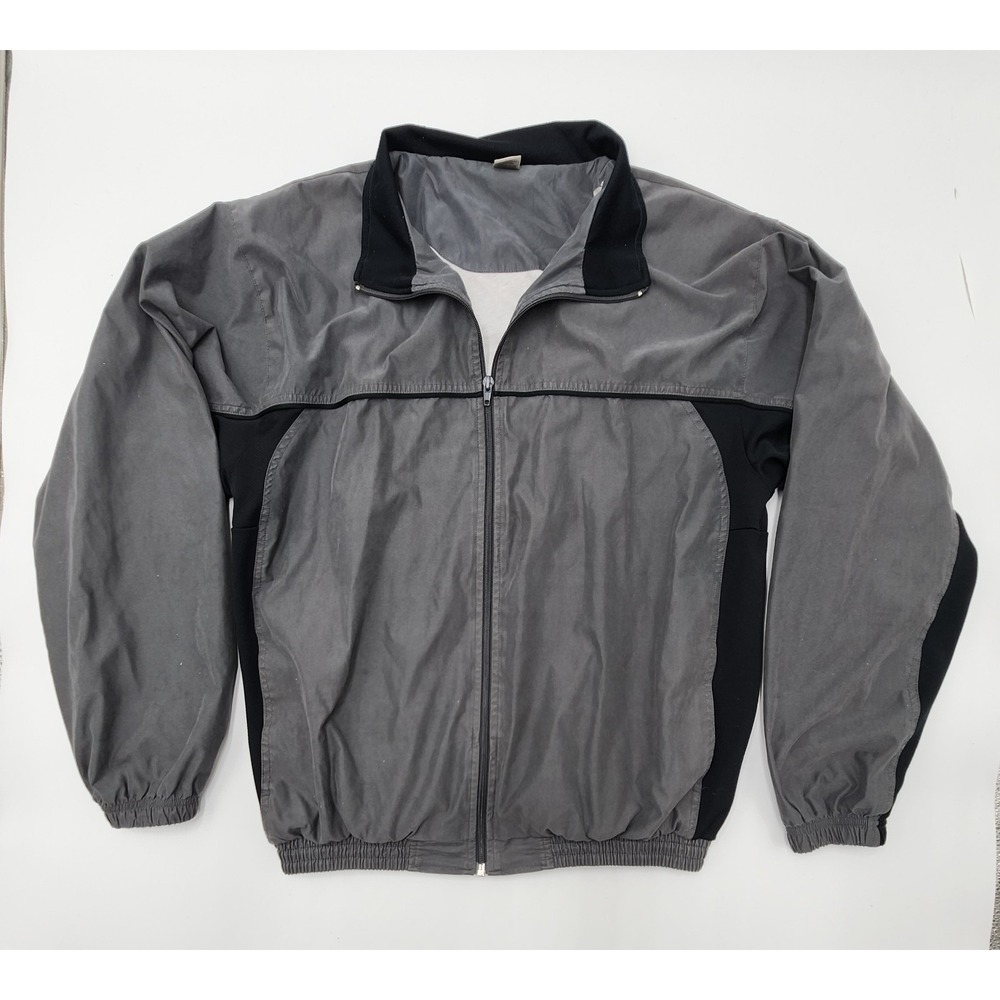 Mens Vintage Cheetah Gray Zip‎ Up Jacket
